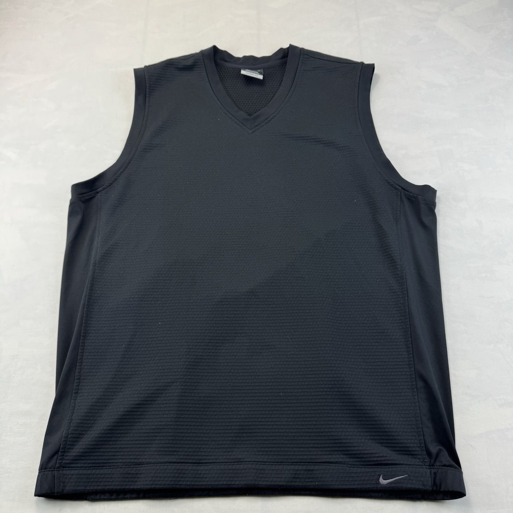 Nike Golf Therma-FIT Sweater Vest Men's XL Black Sleeveless Pullover